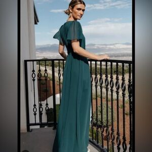 Bohme Josie Maxi Dress Emerald size S bridesmaid or formal